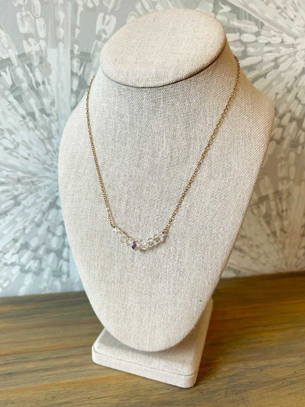 Carrie Bradshaw Necklace - Handmade Gold Plated with Swarovski Beads - MSRP $40